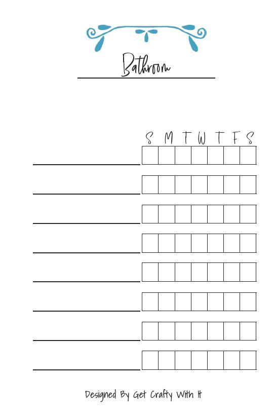 Mini Cleaning Tracker Planner