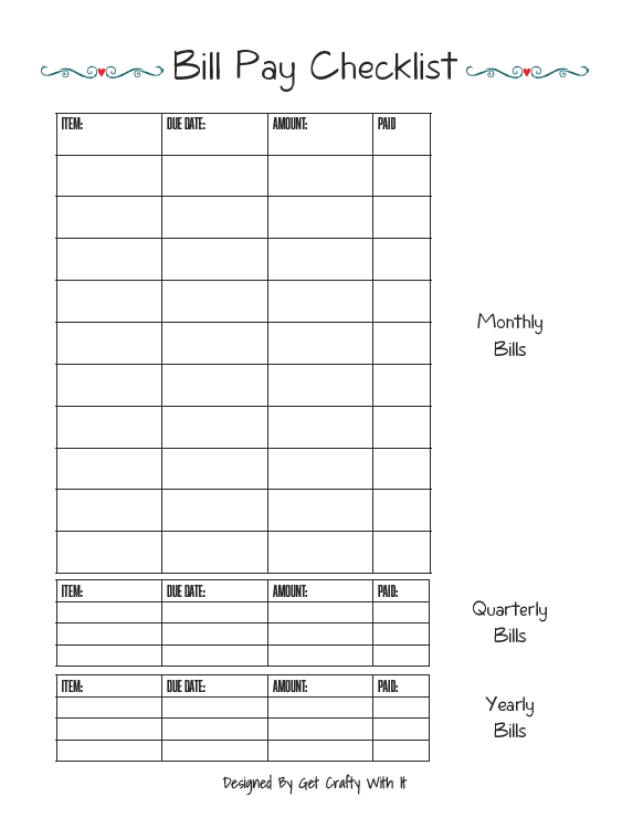 Finance Pack Planner Insert