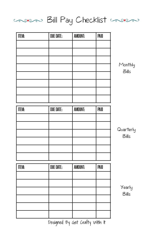 Finance Pack Planner Insert