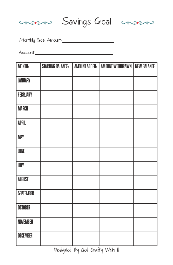 Finance Pack Planner Insert
