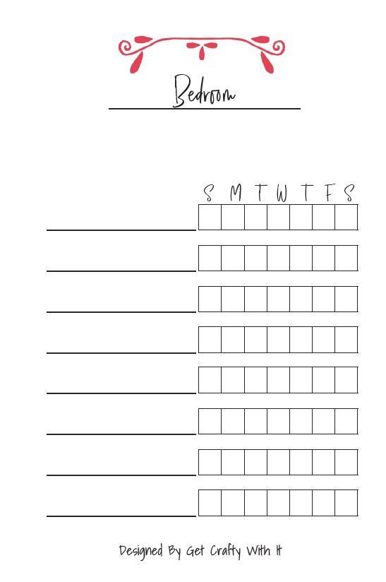 Mini Cleaning Tracker Planner Printable