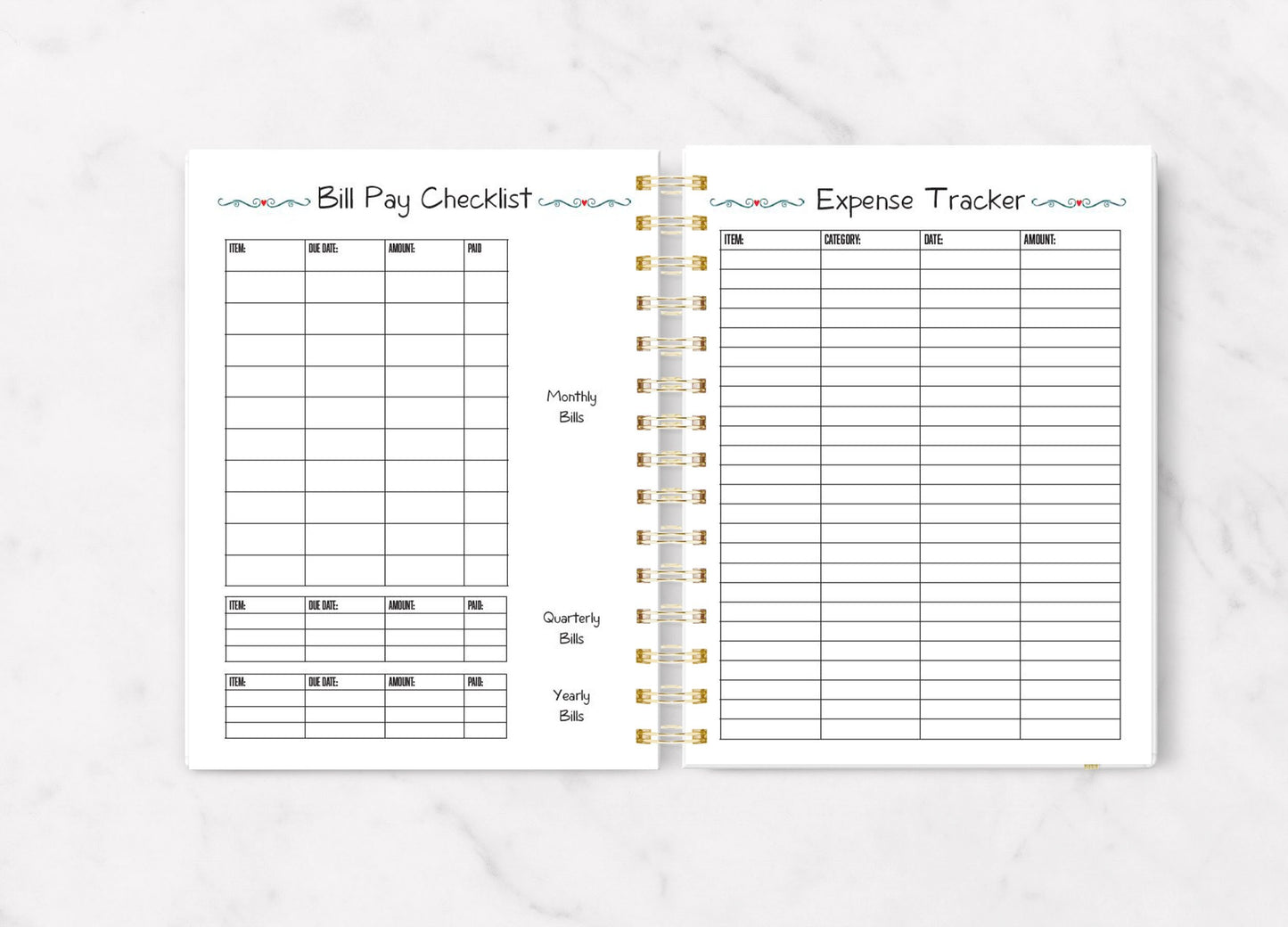 Finance Pack Planner Insert Printable