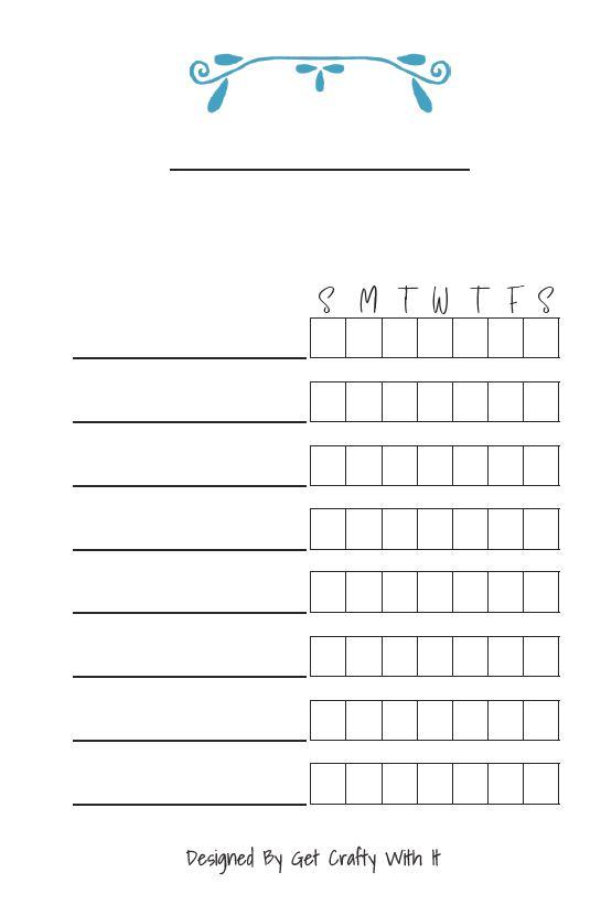 Mini Cleaning Tracker Planner