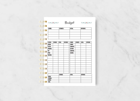 Finance Pack Planner Insert