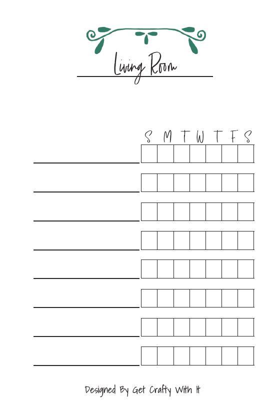 Mini Cleaning Tracker Planner Printable